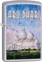 Zippo Classic Lighter 205 Ci412381 Abu Dhabi Sheikh Zayed Grand Mosque Design | Windproof | High Polish Chrome Metal |Silver, One Size