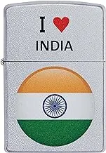 ولاعة Zippo 205 Ci412388 I Love India Design مقاومة للرياح ، متعددة الألوان