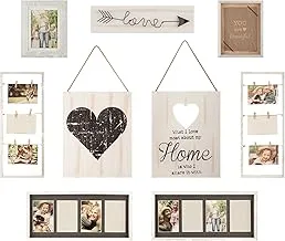 GALLERY PERFECT 17Fw1938 Rustic Collage Wall Kit Picture Frame Set, Multi Size - 4