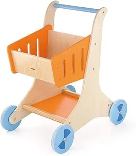 VIGA Educational Wooden Grocery Store Shopping Trolley Cart for Kids Ages 1+ Year, 50672