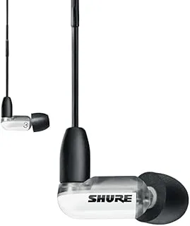 Shure Aonic 3, Sound Isolating Earphones, Portable Studio Quality Audio, Comfortable Over Ear Design, iOS & Android Compatible, White