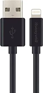 Honeywell USB to Lightning Cable, MFI Certified Apple Original Lighting Connector, Fast Charging, Non-Braided sync and Charge Cable for iPhone, iPad, Airpods, iPod, 4 Feet (1.2M)- Black