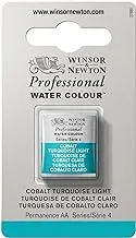 Winsor & Newton Professional Water Colour Paint, Half Pan, Cobalt Turquoise Light