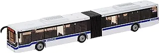 Daron Rt8563 New York City Mta Metro Articulated Electric Bus 1:43 Scale- 16 Inches Long White/Blue/Black, 3 - 8 years