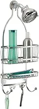 Idesign York Metal Wire Hanging Shower Caddy, Extra Wide Space For Shampoo, Conditioner, And Soap With Hooks Razors, Towels, More, 10