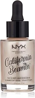 NYX Professional Makeup California Beamin هايلايتر للوجه والجسم ، عقد من اللؤلؤ ، 90 جم