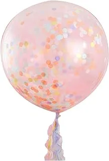 Gingerray Pastel Party Giant Confetti Balloons, Clear/Pastel