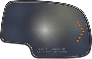 Dorman 56319 Passenger Side Heated Door Mirror Glass Compatible with Select Cadillac/Chevrolet/GMC Models, Chrome, Medium