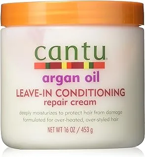 Cantu Argan Oil Leave-In Conditioner Repair Cream 16 Ounce (473ml) (2 Pack)