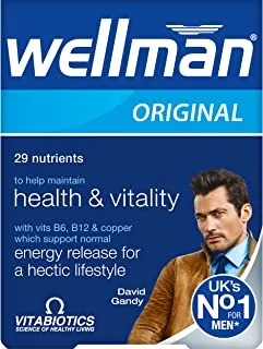 أقراص Vitabiotics Wellman Energy Release - 30 قرصًا