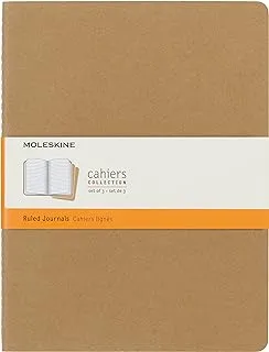 Moleskine Ruled Cahier Xl - Kraft Cover (3 Set)