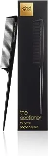 ghd Hair Tail Comb For Sectioning, Backcombing and Intricate Styling With Fine-Toothed, Anti Static, Heat Resistant For Use With Hair Dryer, Hand Crafted & Finished Exclusively For ghd. - Black