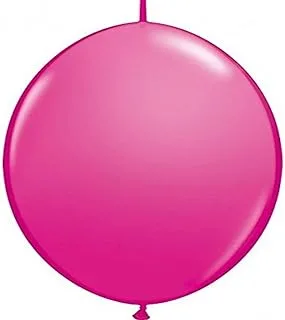 Qualatex Quick Links Plain Latex Balloons 50-Pieces, 12-Inch Size, Wild Berry