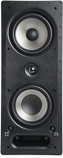 Polk Audio 265-RT 3-way In-Wall Speaker - The Vanishing Series - Easily Fits in Ceiling/Wall High-Performance Use Front, Rear or as Surrounds With Power Port & Paintable Grille Black, Wired