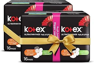 Kotex Ultra Thin Pads, Super Size Sanitary Pads with Wings, 32 Sanitary Pads