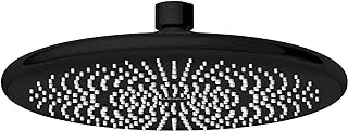 WENKO Water Saving Rain Shower Head, Plastic (ABS), High Pressure, No Hassle Installation, Large Luxury Rainfall, 22.5x22.5cm, Black