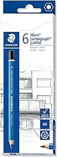 STAEDTLER Mars Lumograph Jumbo 100J-HB Graphite Pencil Box 6 Grade HB