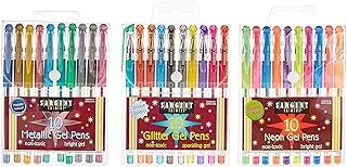 Sargent Art 22-0009 30 Gel Pen Set, Glitter, Fluorescent And Metallic