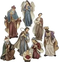 Kurt Adler Resin Nativity Figurine Set, 6.25-Inch, Set of 8