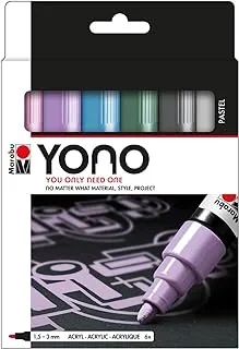 Marabu Yono Marker Set Pastel, 6 X1.5-3 Mm