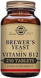 Solgar Brewer's Yeast With Vitamin B12 Tablets, 250 Count