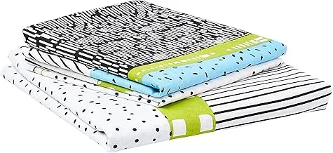 Divine Casa Evan 144 Tc Cotton Double Bedsheet With 2 Pillow Covers - Printed, Multicolor