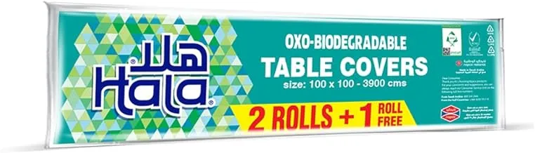 Hala Table Covers Oxo Biodegradable 100 X 100 - 13 Mattress Table, 3 Rolls