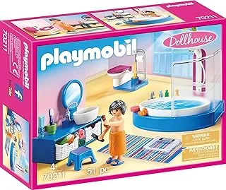 PLAYMOBIL® مجموعة أثاث الحمام مع حوض الاستحمام ، ملونة ، مقاس واحد