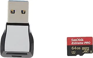 Sandisk Extreme Pro 64 Gb Up To 275Mb/S Uhs-Ii Class 10 U3 Microsdxc Memory Card With USb 3.0 Reader (Sdsdqxpj-064G-Gn6M3)