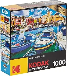 Kodak 1000 Pieces Puzzle Asst. Colorful Procida Island And Boats, Italy