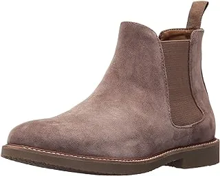 Steve Madden Men Highline Chelsea Boot, Taupe Suede, 13