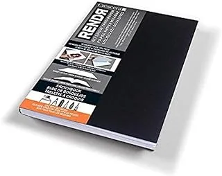 Crescent Cardboard Co RENDR No Show Thru Lay Flat Sketch Book 3.5 x 5.5-inch, 32 Sheets, White