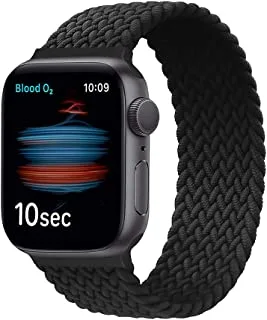 Promate Solo Loop Nylon Braided Strap for Apple Watch, Soft Stretchable Replacement Wristband with Secure Fit for Apple Watch Series 1,2,3,4,5,6, SE,