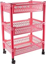 Lionstar Family Rack 3 Stacks, Pink - H71 x W31 D47 cm