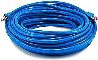 Monoprice 75Ft 24Awg Cat6A 500Mhz Stp إيثرنت كابل الشبكة النحاسية العارية - أزرق