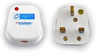 Terminator 13A Plug With Fited 13A Fuse 3 Pin Flat With Light ( Model : TTP-13A )