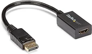 StarTech.com محول DisplayPort إلى HDMI - DP 1.2 إلى HDMI Video Converter 1080p - DP إلى HDMI مراقب / TV / Display Cable Adapter Dongle - Passive DP to HDMI Adapter - Latching DP Connector (DP2HDMI2)