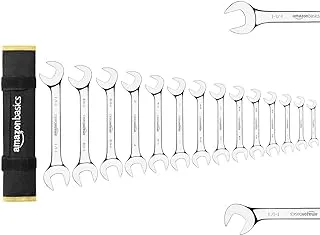 Amazon Basics Angled Wrench Set - SAE, 14-Piece