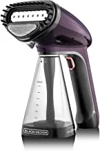 Black & Decker Portable Garment Steamer With Universal Bottle Adaptor 1500W Dark Purple HST1500-B5 2 Years Warranty