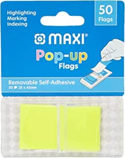 Maxi FL50 50PC SELF ADHESIVE POP-UP FLAGS FLAT YELLOW