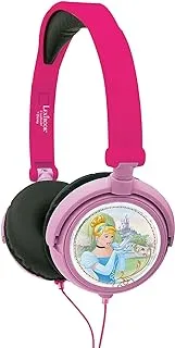 Lexibook Disney Princess Stereo Headphone, kids safe, foldable and adjustable, pink/black, HP010DP