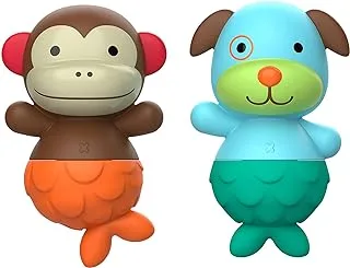 Skip Hop Baby Bath Toy, Zoo Mix & Match Flippers, Monkey/Dog 2 Count (Pack Of 1)