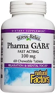 Natural Factors Gaba Stress Relax 100 Mg Chewable 60 Tablets