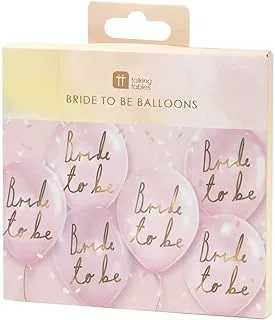 Talking Tables Blossom Girls Bride To Be Balloons, 6-Piece, 12-Inch Diameter