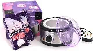 Waxing And Dissolving Wax For Hair Removal With Two Bags Of Pink - Silver In Black