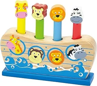 VIGA Pop-up Wooden Noah's Ark Puppet Toy for Toddlers Ages 1+ Year