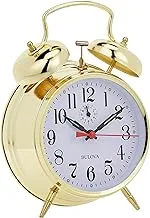 Bulova B8124 Bellman Alarm Clock, Gold