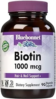 Bluebonnet Biotin 1000 Mcg, 90 Vegetable Capsules