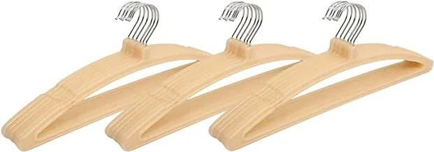 Kuber Industries 18 Piece Plastic Hanger، Cream (CTHANG15)