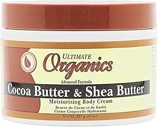 Africa's Best Ultimate Organics Moisturizing Body Cream Cocoa Butter & Shea Butter, 8oz (227ml)